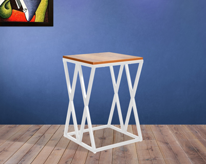 Kinshasa Accent Table White Color